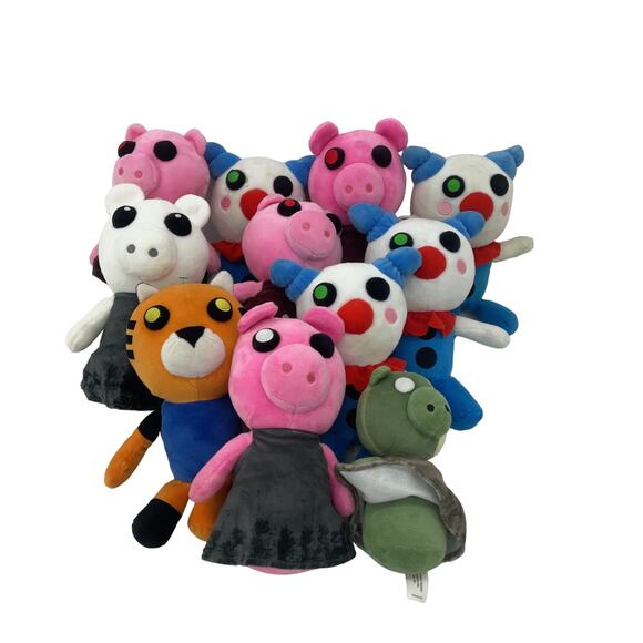 Piggy Mixed Characters Plush Dolls Stuffed Animals LOT Georgie Penny Pigs - Picture 1 of 7